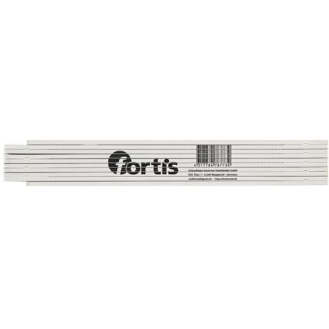 Gliedermaßstab Kunststoff 2mx16mm weiss FORTIS
