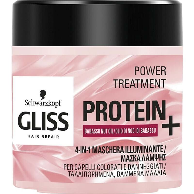 Image of Gliss maschera protein + 4 in 1 per capelli colorati e danneggiati da 400 ml
