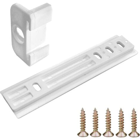Glissière pour porte de réfrigérateur encastrable en plastique blanc Charnière Accompagnement Guide Frigo Cuisine Meuble