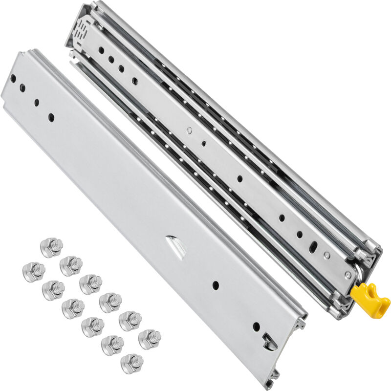 Glissières de tiroir robustes Mophorn de 22 po, glissières à roulement à billes verrouillables, capacité de 500 lb, extension complète, 1 paire,
