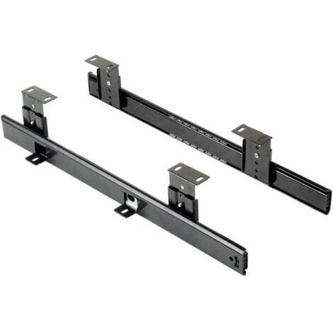 Glissières pour Tiroirs Coulisse Tiroir 350mm Coulisse a Bille pour Plateau Coulissant Clavier (1 paire) Noir