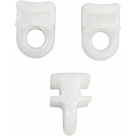 Glissières pour tringle à rideaux en plastique blanc – Lot de 50 pièces, idéales pour caravane, camping-car, fenêtre, porte ou douche