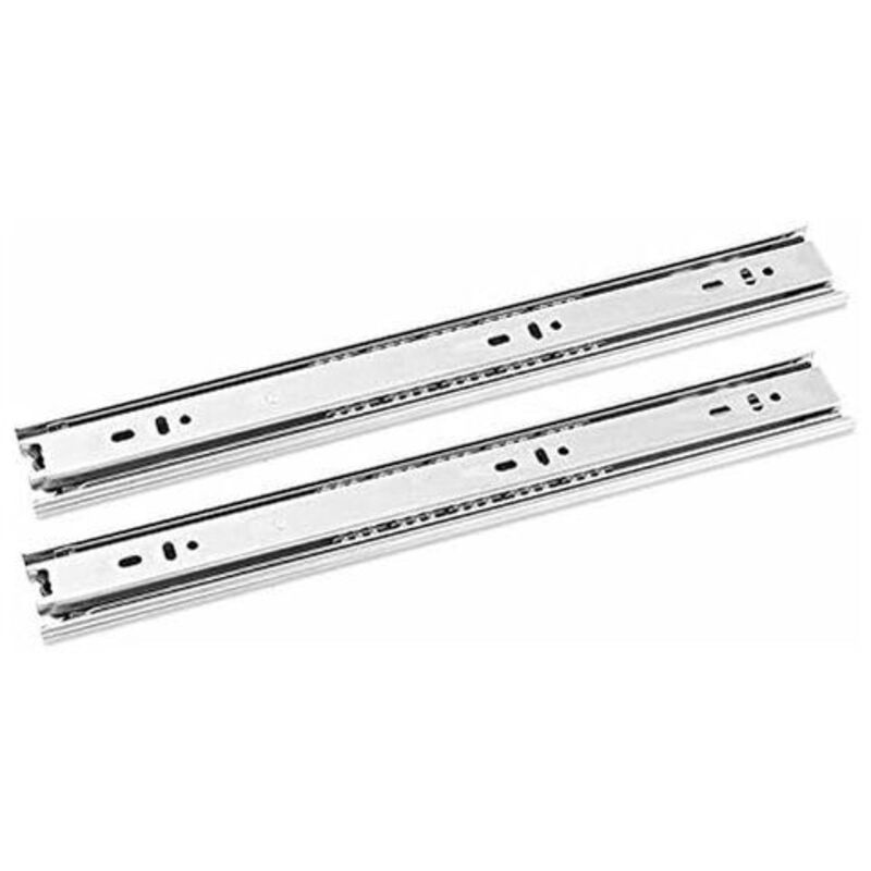 Glissière pour Tiroir à Sortie Totale, Coulisses de Tiroir à Billes, Charge 45kg, 35cm, 2 pièces