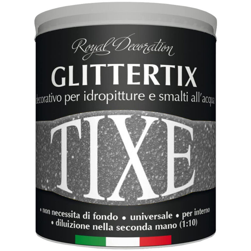 Pittura Decorativa Glittertix Tixe 250 Ml Argento Glitterato