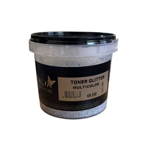 Glitter in Emulsione per Pittura colore Multicolor 250 gr – Effetto Brillante per Pareti, Soffitti e Decorazioni  Facile da Usare con Pitture Murali a Base Acqua  Finitura Lavabile e Luccicante