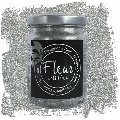 Glitter in Polvere Fleur per Pittura Vernici Decorazioni 90 gr - Colore: Silver