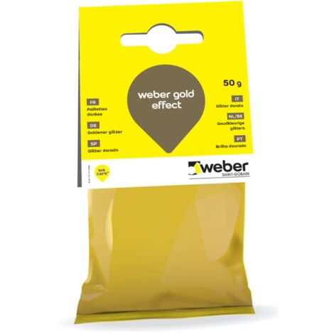 Glitter oro 50 g da aggiungere a una malta di guarnizione per piastrelle, Weber gold effect