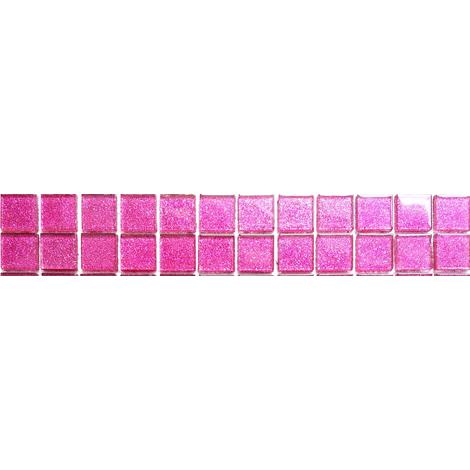 Glitter Pink Glass Feature Walls Borders Splashbacks Mosaic Tiles Mt0018