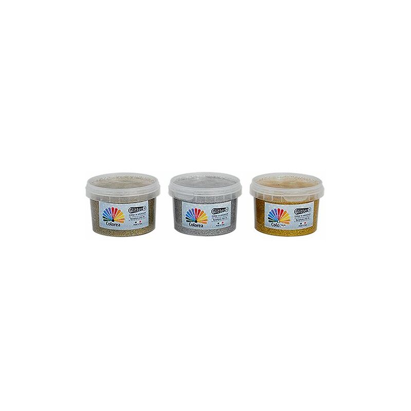 Image of Colorea - glitter prismatici per decorazioni ml.250 - color argento - df 913072