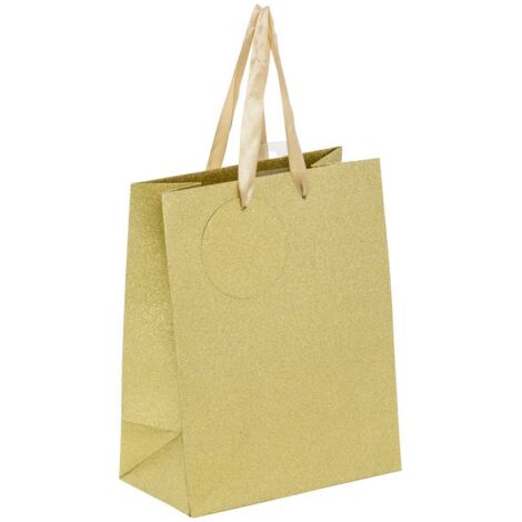 Glitzer-Geschenktasche kleine Größe gold - Atmosphera créateur d'intérieur