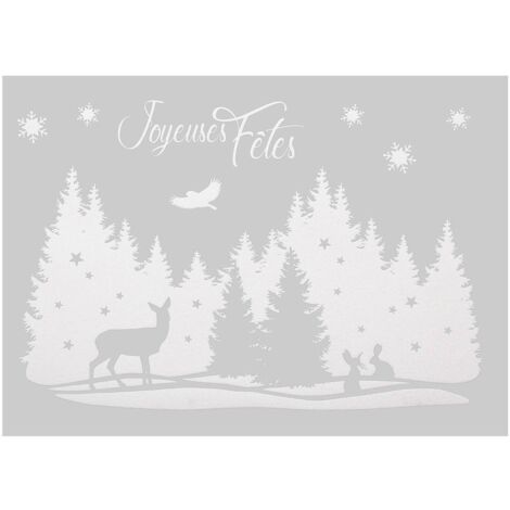 Glitzer Landschaft Glas Deko 29 X 40 cm - Feeric lights & christmas