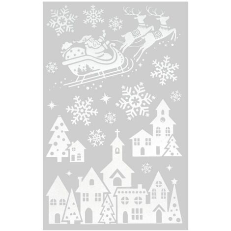 Glitzeraufkleber Strasssteine 50 x 32 cm - Rentier