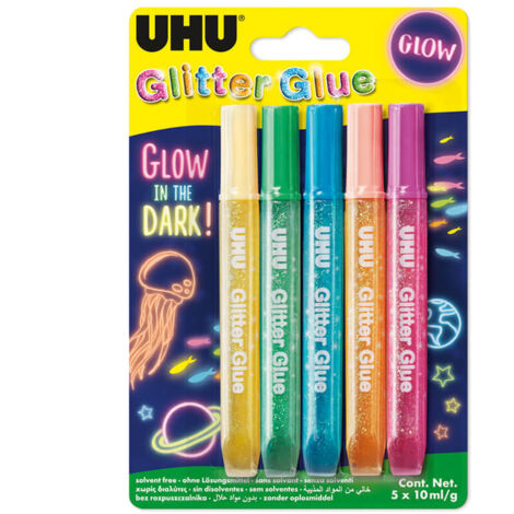 Glitzerkleber Stk.5 Glow  Uhu - Vertecchi Rom
