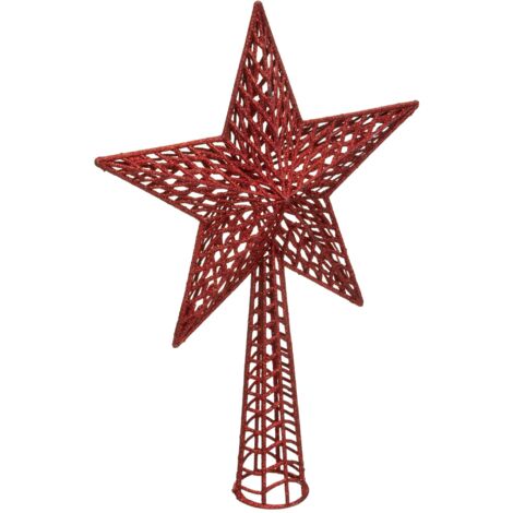 Glitzerstern H.38cm rot - Feeric lights & christmas
