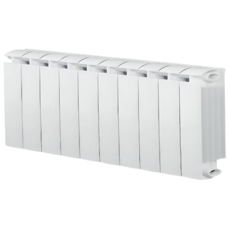 Global – Chauffage central fonte aluminium 10 éléments blanc 850W – Dimensions 432x800x80mm – Pour installations jusqu'à 25m²