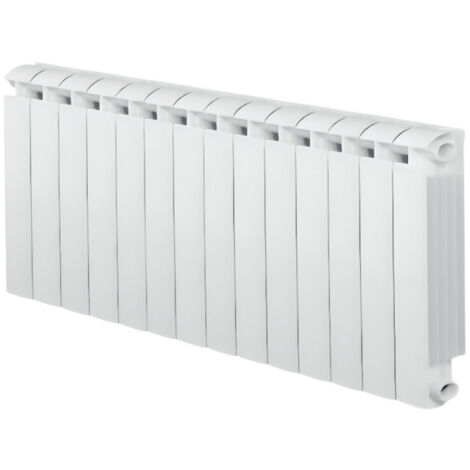 Global – Chauffage central fonte aluminium 14 éléments blanc – Puissance 1848W – Dimensions 682x1120x80mm – Pour installations jusqu'à 110°C