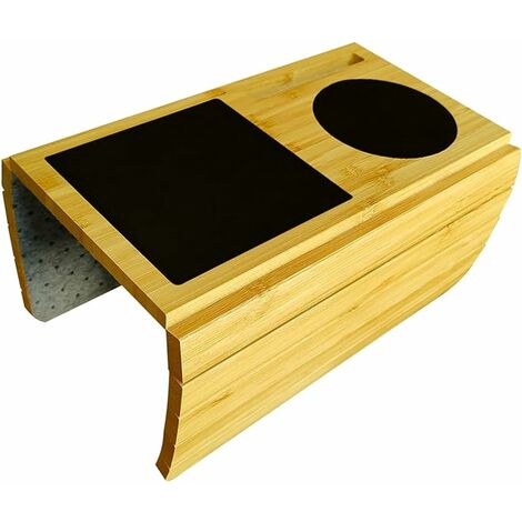 holzblock Coffy Premium Plateau de canapé en bois | Repose-accoudoir |  Tablette de canapé | Support pour boisson pour café et thé | Plateau en  bois de