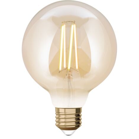 LUTEC Globe 95 mm E27 806 lm 60 W Bernstein Filament LED Smart Glühbirne dimmbar Centrale Brico