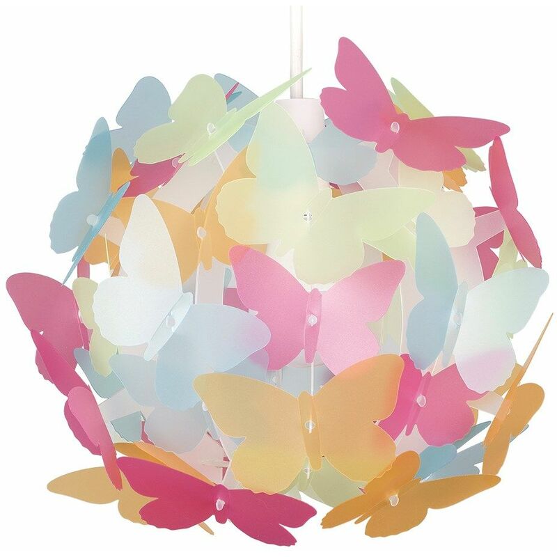 Butterfly Ceiling Pendant Lampshade - Multi Coloured
