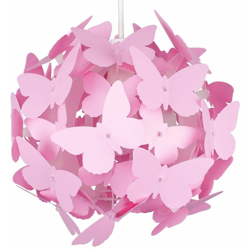 Butterfly Ceiling Pendant Lampshade - Pink