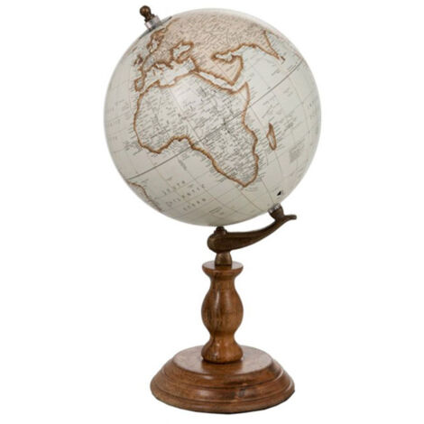 Globe Déco sur Pied "Bois" 38cm Naturel