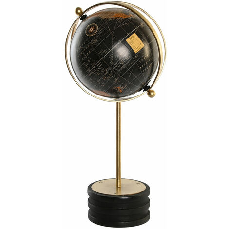 Globe Earth Metall Griff 24x20x52 Gold Metallgriff mehrfarbige Farbmaterial -Familie Innenausstattung Details