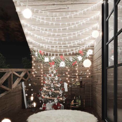 Globe Fairy String Lights 40m 400 LED Cold White 8 Function vidaXL