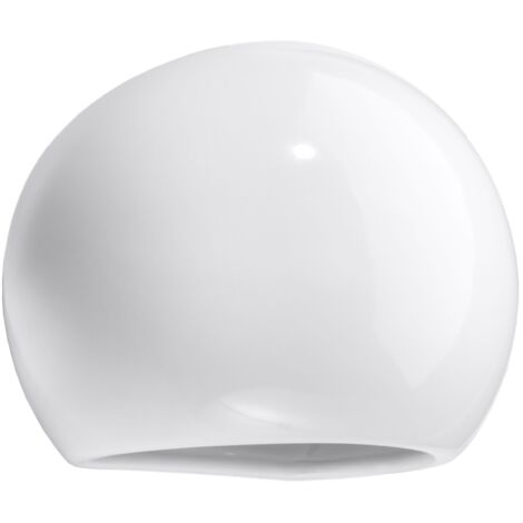 GLOBE glossy white painted wall lamp