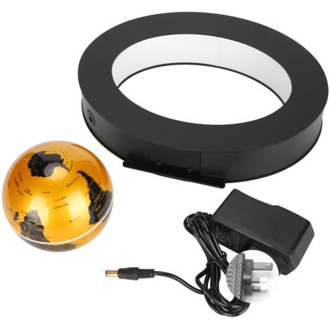 Globe Magnétique en Lévitation avec Base Ovale - Décoration de Bureau Carte du Monde - 100‑240V UK Plug