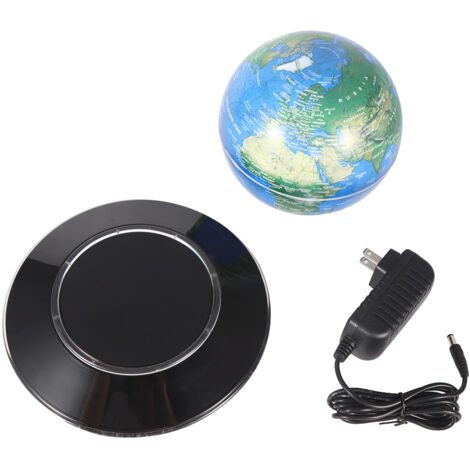 Globe Magnétique Lévitation 8 Pouces avec LED - Cadeau Original - 100-240V Prise US Bleu