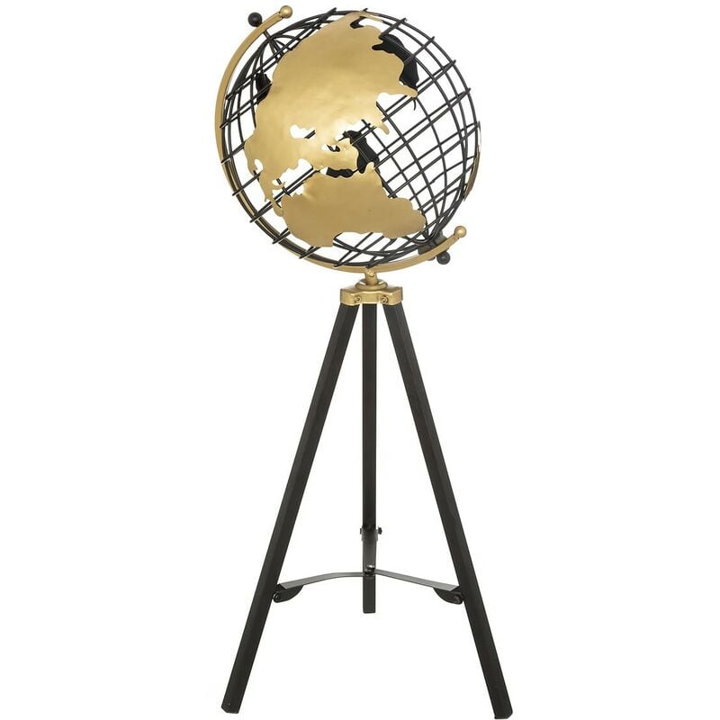 Globe Décoratif En Métal Ramon H70 Noir Atmosphera