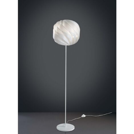 GLOBE Stehlampe mit Sockel und Stab aus weißem Metall, Durchmesser 40 x H170 cm