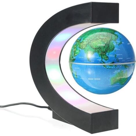 Globe Terrestre - Créatif - Lumineux - Flottant Magnétique - LED - Bleu