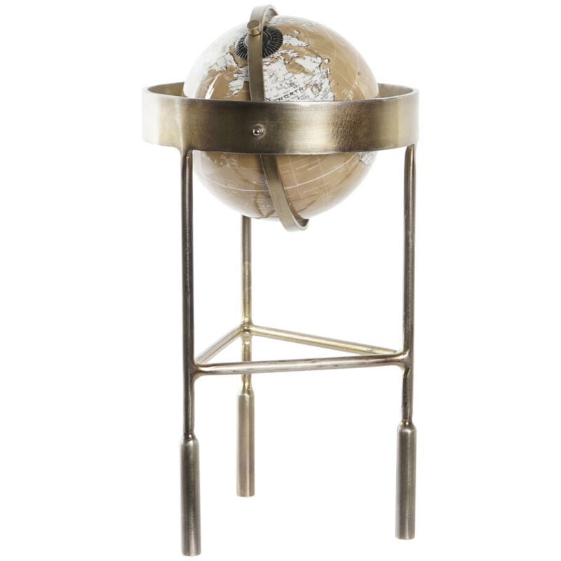 Globe Terrestre Bronze 23X22X43 Doré