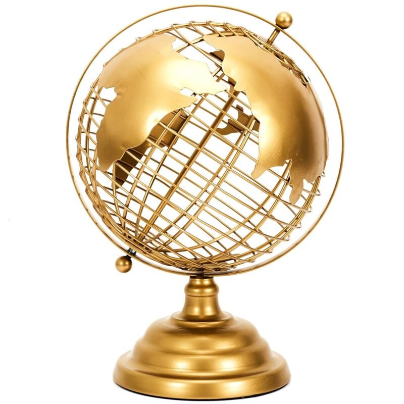 Globe Terrestre En Métal Doré Home Deco Factory