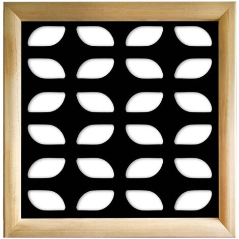 GLOBECROSS - Moduli Decorativi in Legno e PVC - Misura: 48x48 cm - Colore: nero