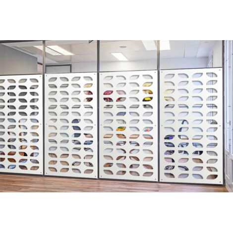 GLOBECROSS - Pannello in PVC traforato - Parasole - Colore: bianco - Misura: 50x150 cm