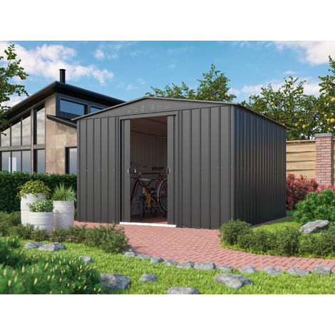 Globel Industries Gerätehaus "Gartenmanager Dream 1010", anthrazit, 9,52 m², ohne Schleppdach