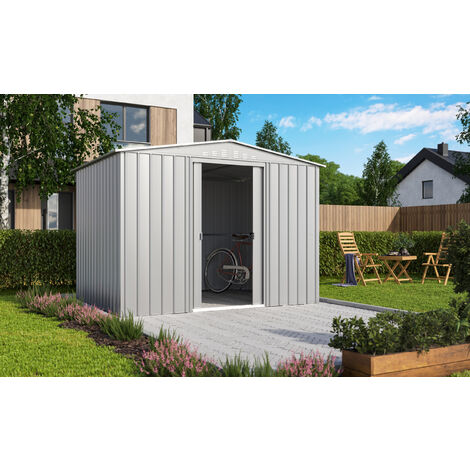 Globel Industries Gerätehaus "Tower 108", silber metallic, 6,99 m²
