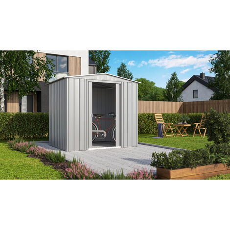 Globel Industries Gerätehaus "Tower 86", silber metallic, 4,10 m²