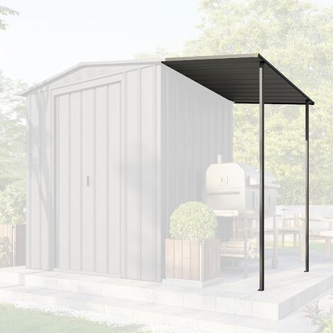 Globel Industries Schleppdach für Gerätehaus "Gartenmanager Dream 65", anthrazit, 1,27 m²