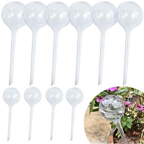 Globes d'arrosage pour plantes, ampoules auto-arrosantes en plastique transparent, dispositif d'arrosage automatique de fleurs, abreuvoir de jardin pour plantes d'intérieur et d'extérieur