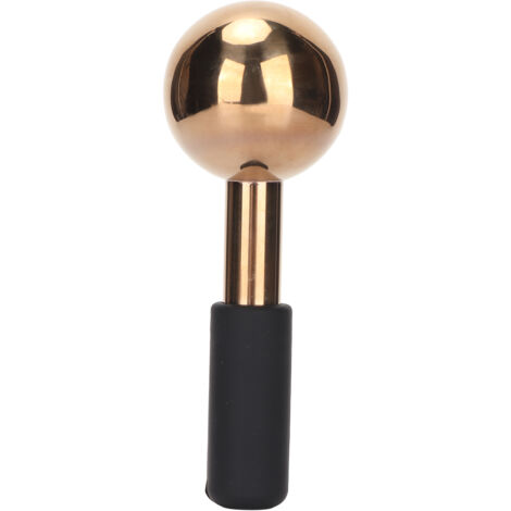 Globes de Massage Facial en Acier Inoxydable Rose Gold - Réduction des Rides et Anti-Âge - Appareil de Soin Beauté avec Poignée Noire