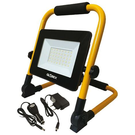 Globex proiettore a led portatile e ricaricabile con supporto 20w 4000k - Globex