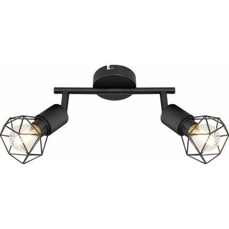 Globo 2er Spot Xara l schwarz 22 x 8 cm E14, max.40 W Deckenstrahler