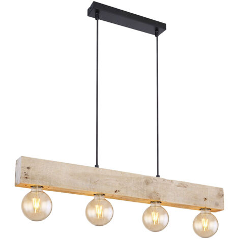 Globo Adalie Plafonnier suspendu de bar noir mat 4x E27