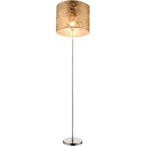 Globo Amy Lampadaire avec abat-jour nickel mat 1x E27
