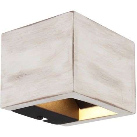 Globo - applique murale - ALINA - blanc - bois - LED - 15553W1A