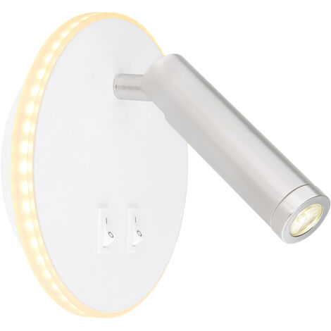 Globo - applique murale - Many - blanc - métal - Ø 15cm - LED -