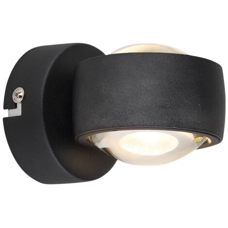 Globo - applique murale - RANDI - noir - métal - LED - 78290B